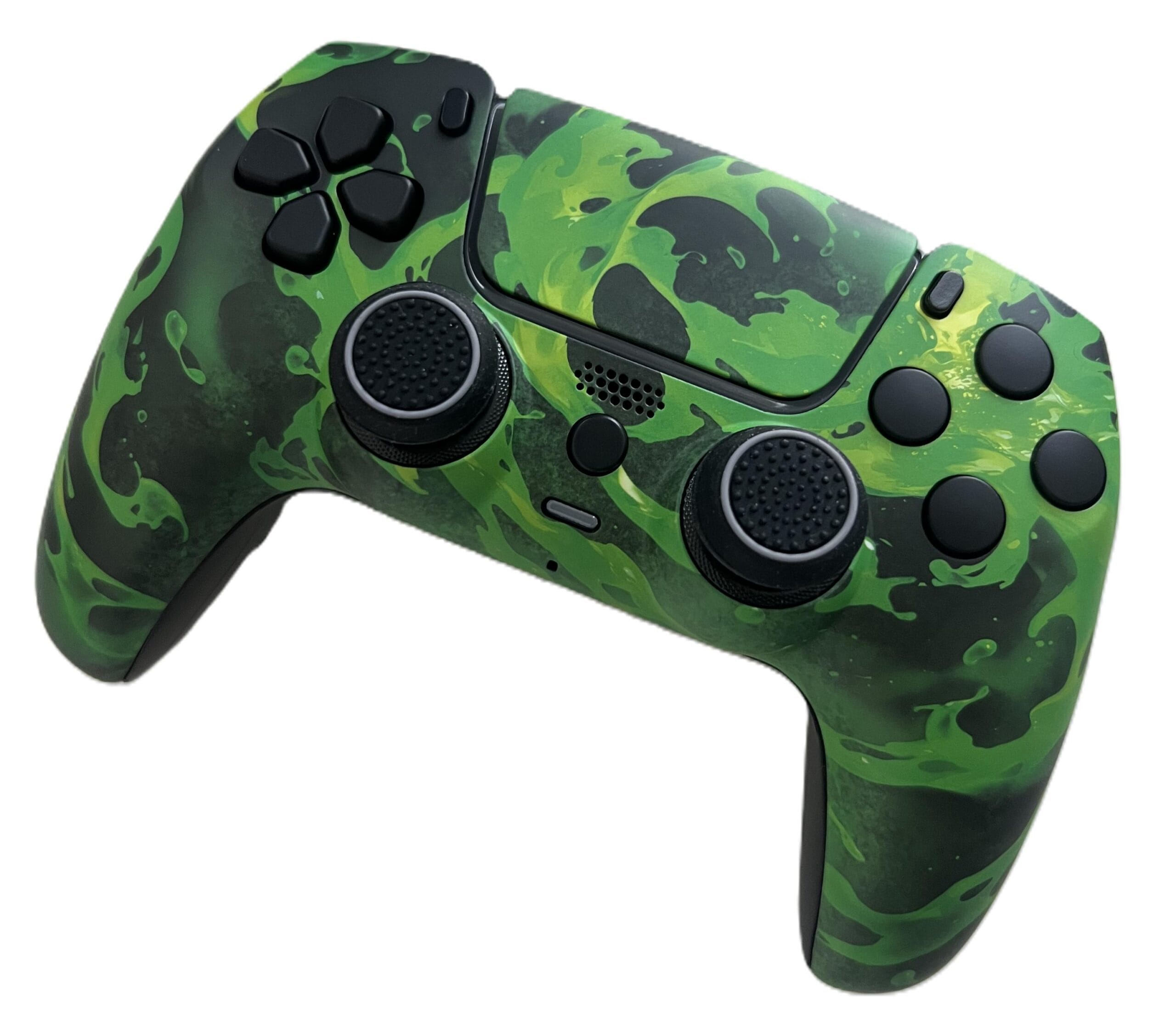 Green Machine custom PS5 DualSense samengesteld door ConsoleExpert Almere.